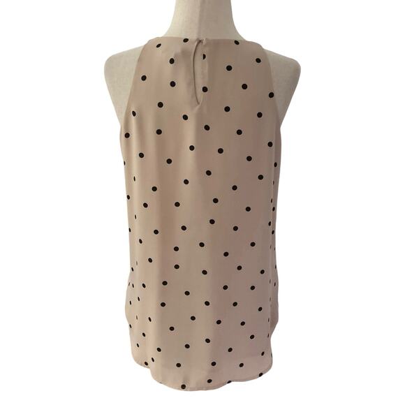 Ann Taylor Light Beige Polka Dot Lined Tank Top Women Size XS | 55-24 - Picture 2 of 6